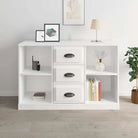 Klassiek dressoir van bewerkt hout met een tijdloze uitstraling - Wit / 1 - Dressoirs & buffetkasten