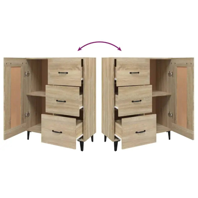 Klassiek dressoir van bewerkt hout met elegante uitstraling - Dressoirs & buffetkasten