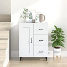 Klassiek dressoir van bewerkt hout met elegante uitstraling - Wit / 1 - Dressoirs & buffetkasten