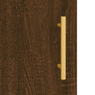 Klassiek dressoir van bewerkt hout met glazen details - Dressoirs & buffetkasten