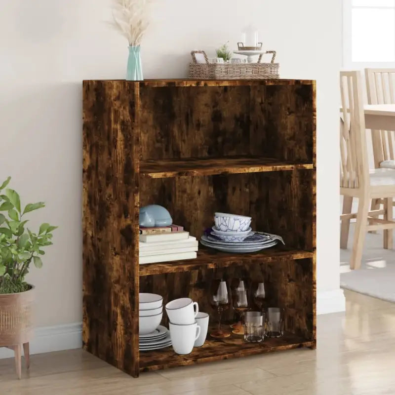 Klassiek dressoir van bewerkt hout met hoge kwaliteit en stabiliteit - Gerookt eiken / 1 - Dressoirs & buffetkasten