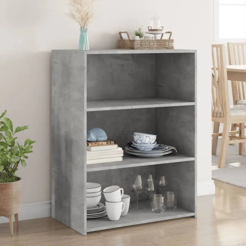 Klassiek dressoir van bewerkt hout met hoge kwaliteit en stabiliteit - Betongrijs / 1 - Dressoirs & buffetkasten