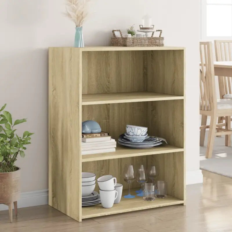 Klassiek dressoir van bewerkt hout met hoge kwaliteit en stabiliteit - Sonoma eiken / 1 - Dressoirs & buffetkasten