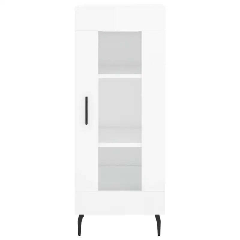 Klassiek dressoir van bewerkt hout met hoogglans wit afwerking - Dressoirs & buffetkasten