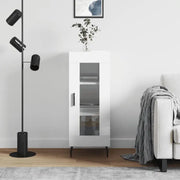 Klassiek dressoir van bewerkt hout met hoogglans wit afwerking - Dressoirs & buffetkasten