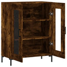 Klassiek dressoir van bewerkt hout met ijzeren poten - Dressoirs & buffetkasten