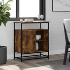 Klassiek dressoir van bewerkt hout met stevig blad en verstelbare poten - Gerookt eiken / 1 - Dressoirs & buffetkasten