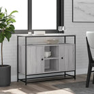 Klassiek dressoir van bewerkt hout met stevig blad en verstelbare poten - Grijs sonoma / 1 - Dressoirs & buffetkasten