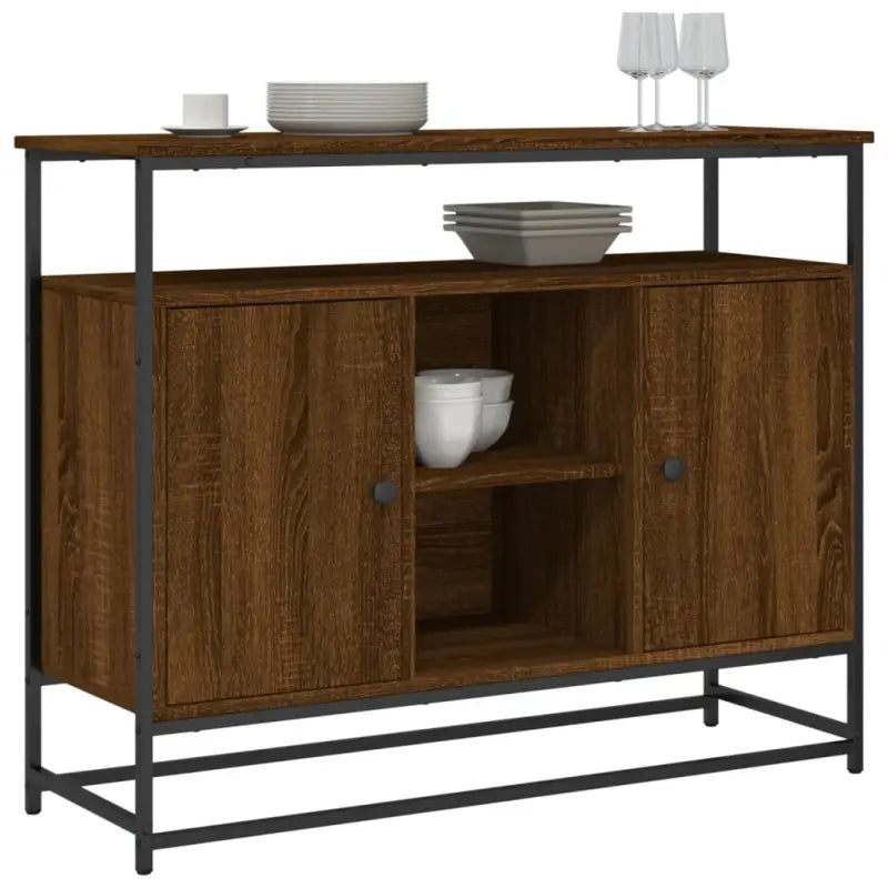 Klassiek dressoir van bewerkt hout met stevig blad en verstelbare poten - Dressoirs & buffetkasten