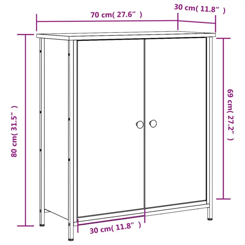 Klassiek dressoir van bewerkt hout met stevig blad en verstelbare poten - Dressoirs & buffetkasten