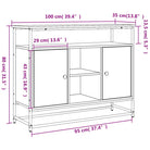 Klassiek dressoir van bewerkt hout met stevig blad en verstelbare poten - Dressoirs & buffetkasten