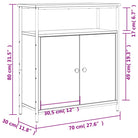 Klassiek dressoir van bewerkt hout met stevig blad en verstelbare poten - Dressoirs & buffetkasten