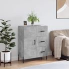 Klassiek dressoir van bewerkt hout met tijdloze uitstraling - Betongrijs / 1 - Dressoirs & buffetkasten
