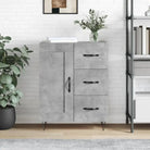 Klassiek dressoir van bewerkt hout met tijdloze uitstraling - Betongrijs / 1 - Dressoirs & buffetkasten