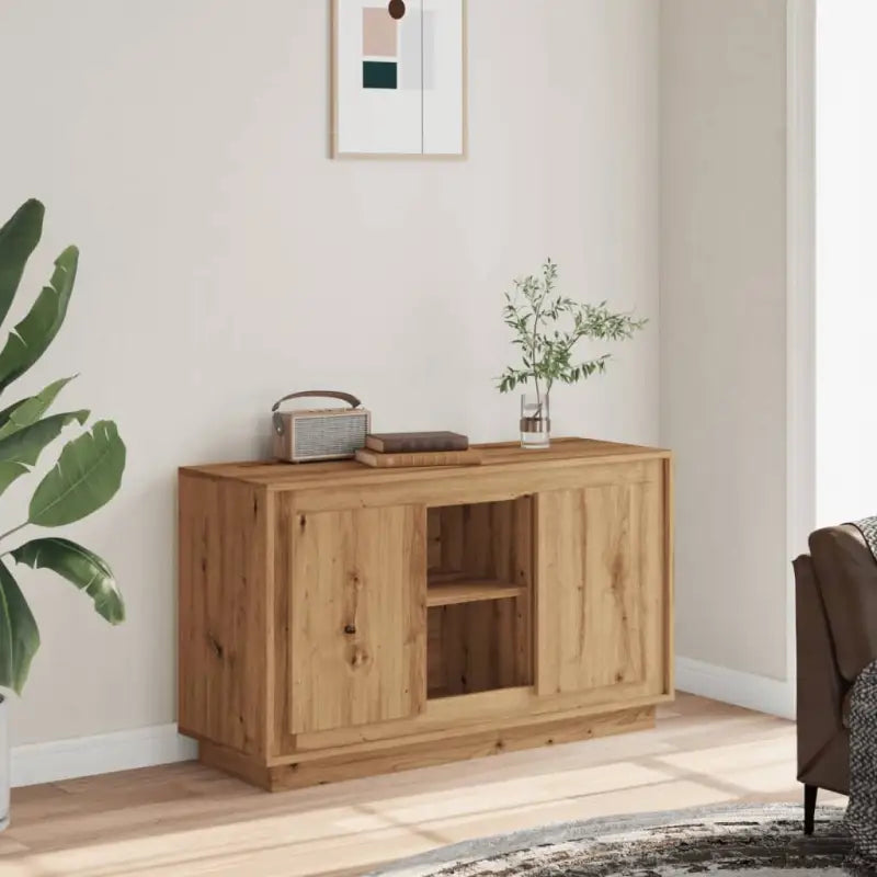 Klassiek dressoir van bewerkt hout met tijdloze uitstraling - artisanaal eikenkleurig / 1 - Dressoirs & buffetkasten