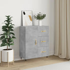 Klassiek dressoir van bewerkt hout met tijdloze uitstraling - Betongrijs / 1 - Dressoirs & buffetkasten