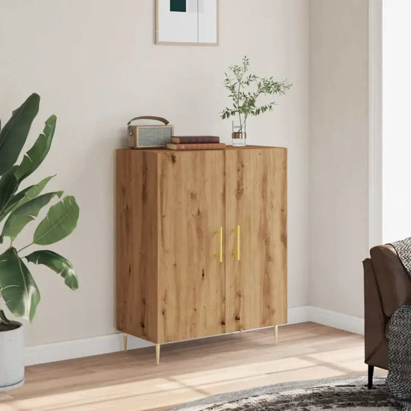 Klassiek dressoir van bewerkt hout met tijdloze uitstraling - artisanaal eikenkleurig / 1 - Dressoirs & buffetkasten