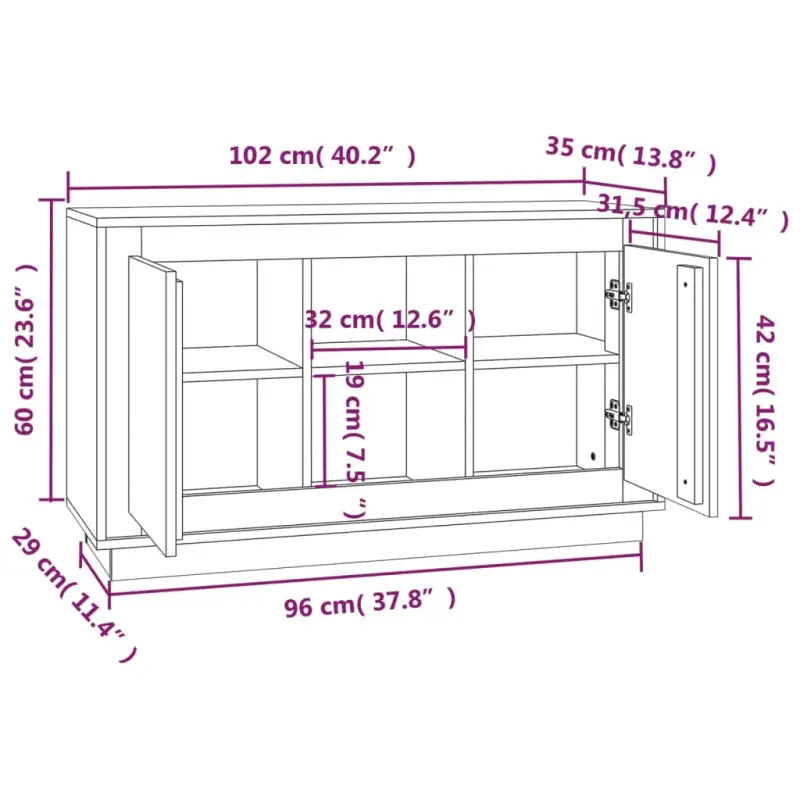 Klassiek dressoir van bewerkt hout met tijdloze uitstraling - Dressoirs & buffetkasten