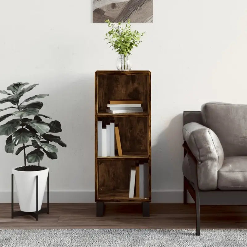 Klassiek dressoir van bewerkt hout met tijdloze uitstraling - Gerookt eiken / 1 - Dressoirs & buffetkasten