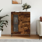 Klassiek dressoir van bewerkt hout met tijdloze uitstraling - Gerookt eiken / 1 - Dressoirs & buffetkasten