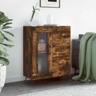 Klassiek dressoir van bewerkt hout met tijdloze uitstraling - Gerookt eiken / 1 - Dressoirs & buffetkasten