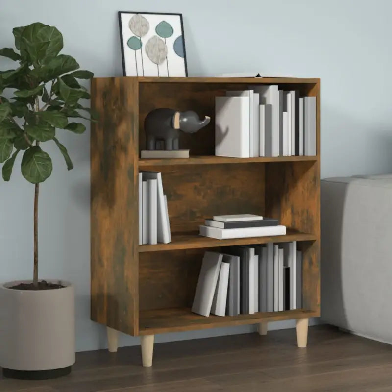 Klassiek dressoir van bewerkt hout met tijdloze uitstraling - Gerookt eiken / 1 - Dressoirs & buffetkasten
