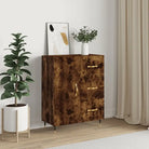 Klassiek dressoir van bewerkt hout met tijdloze uitstraling - Gerookt eiken / 1 - Dressoirs & buffetkasten