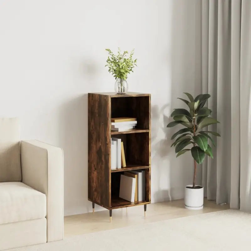 Klassiek dressoir van bewerkt hout met tijdloze uitstraling - Gerookt eiken / 1 - Dressoirs & buffetkasten