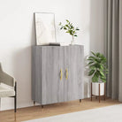 Klassiek dressoir van bewerkt hout met tijdloze uitstraling - Grijs sonoma / 1 - Dressoirs & buffetkasten