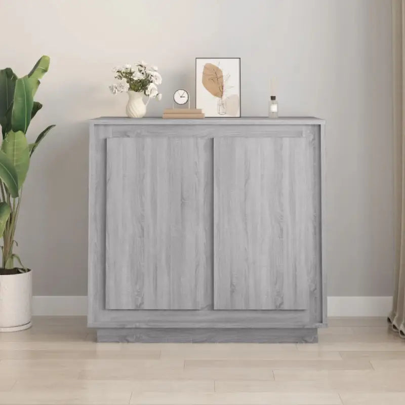 Klassiek dressoir van bewerkt hout met tijdloze uitstraling - Grijs sonoma / 1 - Dressoirs & buffetkasten