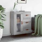 Klassiek dressoir van bewerkt hout met tijdloze uitstraling - Grijs sonoma / 1 - Dressoirs & buffetkasten