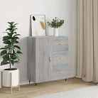 Klassiek dressoir van bewerkt hout met tijdloze uitstraling - Grijs sonoma / 1 - Dressoirs & buffetkasten