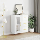 Klassiek dressoir van bewerkt hout met tijdloze uitstraling - Hoogglans wit / 1 - Dressoirs & buffetkasten