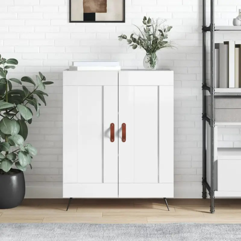 Klassiek dressoir van bewerkt hout met tijdloze uitstraling - Hoogglans wit / 1 - Dressoirs & buffetkasten