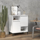 Klassiek dressoir van bewerkt hout met tijdloze uitstraling - Hoogglans wit / 1 - Dressoirs & buffetkasten