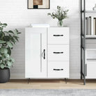 Klassiek dressoir van bewerkt hout met tijdloze uitstraling - Hoogglans wit / 1 - Dressoirs & buffetkasten