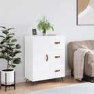 Klassiek dressoir van bewerkt hout met tijdloze uitstraling - Hoogglans wit / 1 - Dressoirs & buffetkasten