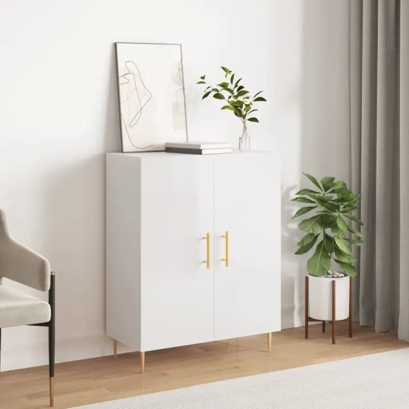 Klassiek dressoir van bewerkt hout met tijdloze uitstraling - Hoogglans wit / 1 - Dressoirs & buffetkasten