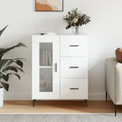 Klassiek dressoir van bewerkt hout met tijdloze uitstraling - Hoogglans wit / 1 - Dressoirs & buffetkasten