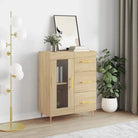 Klassiek Dressoir van Bewerkt Hout met Tijdloze Uitstraling - Sonoma eiken / 1 - Dressoirs & buffetkasten