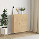 Klassiek dressoir van bewerkt hout met tijdloze uitstraling - Sonoma eiken / 1 - Dressoirs & buffetkasten