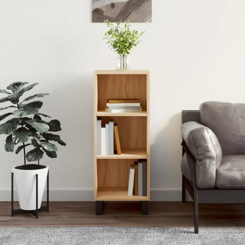 Klassiek dressoir van bewerkt hout met tijdloze uitstraling - Sonoma eiken / 1 - Dressoirs & buffetkasten
