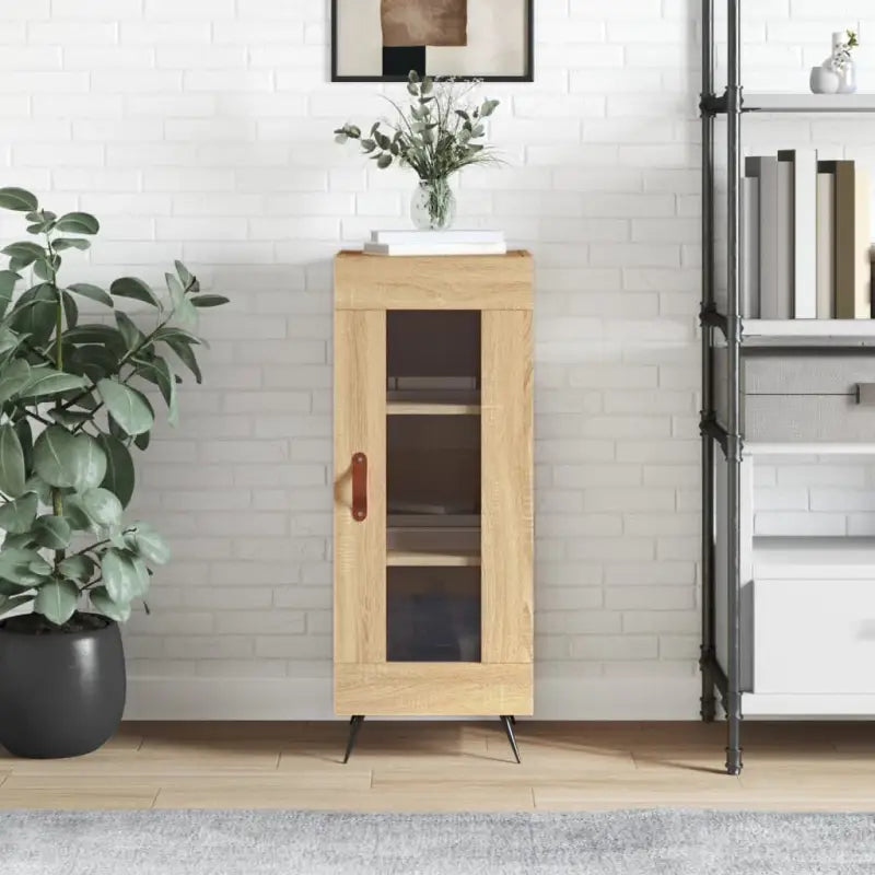 Klassiek dressoir van bewerkt hout met tijdloze uitstraling - Sonoma eiken / 1 - Dressoirs & buffetkasten