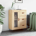 Klassiek dressoir van bewerkt hout met tijdloze uitstraling - Sonoma eiken / 1 - Dressoirs & buffetkasten