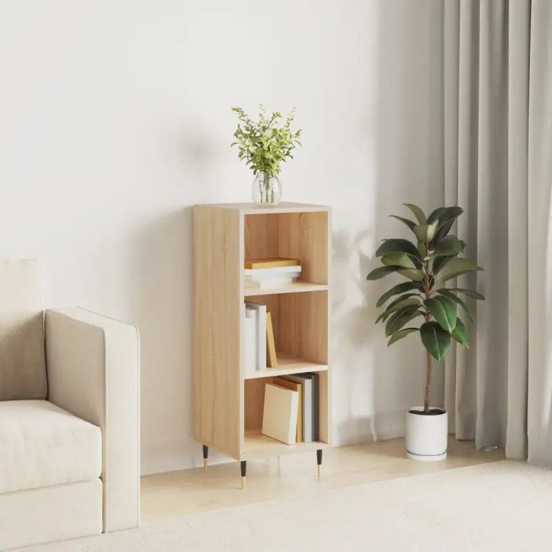 Klassiek dressoir van bewerkt hout met tijdloze uitstraling - Sonoma eiken / 1 - Dressoirs & buffetkasten