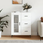 Klassiek dressoir van bewerkt hout met tijdloze uitstraling - Wit / 1 - Dressoirs & buffetkasten