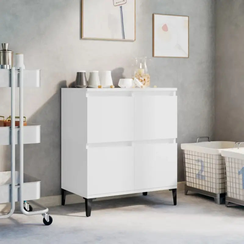 Klassiek dressoir van bewerkt hout met tijdloze uitstraling - Wit / 1 - Dressoirs & buffetkasten