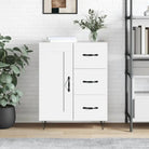 Klassiek dressoir van bewerkt hout met tijdloze uitstraling - Wit / 1 - Dressoirs & buffetkasten