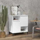 Klassiek dressoir van bewerkt hout met tijdloze uitstraling - Wit / 1 - Dressoirs & buffetkasten