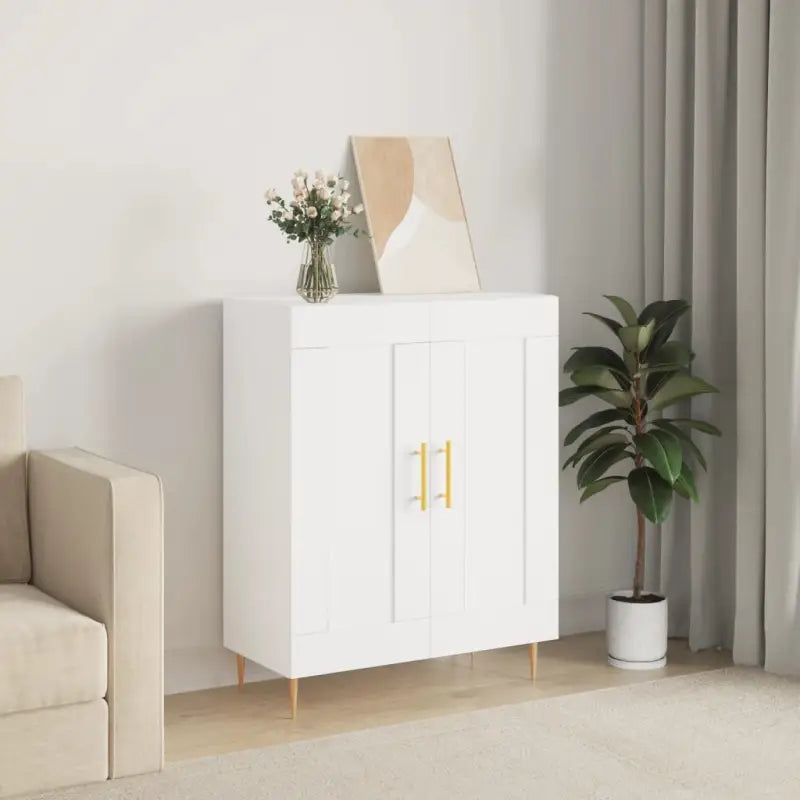 Klassiek dressoir van bewerkt hout met tijdloze uitstraling - Wit / 1 - Dressoirs & buffetkasten
